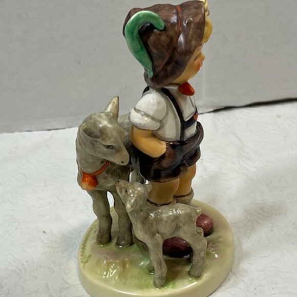 Vintage Goebel Hummel "Little Goat Herder" Boy w/Goats  Figurine #1689 - Picture 5 of 16